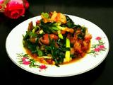 大蒜炒猪头肉