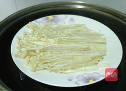 葱油蒸金针菇的做法图解2