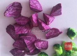 西兰花紫薯泥辅食的做法图解2