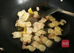 五花肉香干炒青蒜的做法图解3