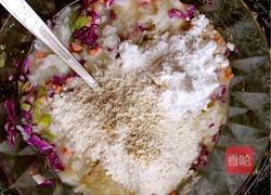 香蕉米饭紫甘蓝饼的做法图解4