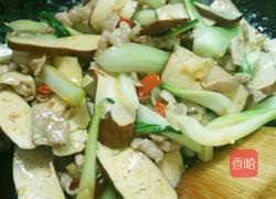 青菜瘦肉炒香干的做法图解8
