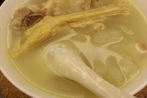 海底椰花胶响螺排骨汤的做法 菜谱 香哈网