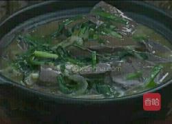 猪血韭菜煲的做法图解5
