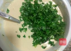 芹菜叶煎饼的做法图解4