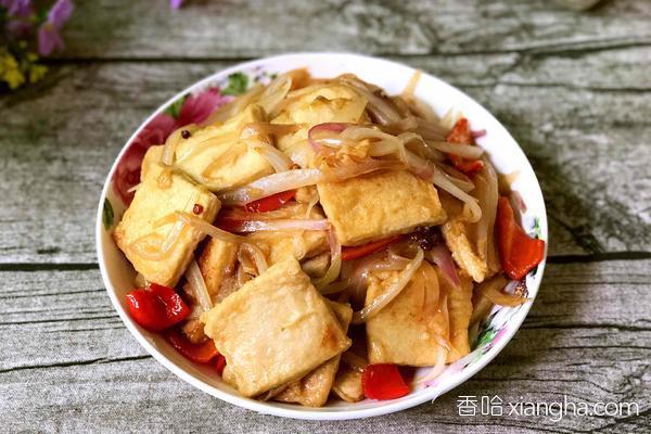 洋葱炒千叶豆腐