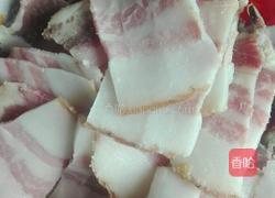 蒜苔炒腊肉的做法图解2