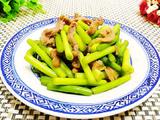 蒜苔炒肉丝