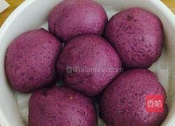 红薯陷紫薯包子的做法图解4