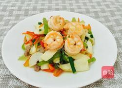 蒜香虾仁瘦肉炒茭白的做法图解11