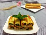 香煎鲜虾蔬菜卷