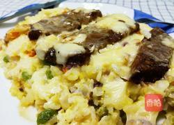 芝士焗牛扒饭的做法图解13
