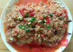金针菇蒸红剁椒肉沫的做法图解6