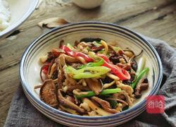 肉丝炒杂菇的做法图解1
