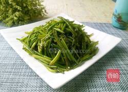 青椒炒红薯杆的做法图解8