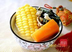 玉米扁鱼菜干汤的做法图解8