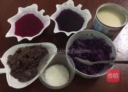 火龙果紫薯西米卷的做法图解4