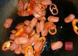 甜椒豆芽炒鸡肉肠的做法图解4