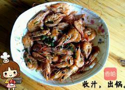 青葱炒虾的做法图解4