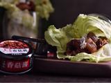 香菇酱烤肉菜包饭