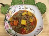 彩椒肉片。