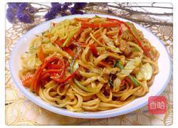 包菜肉丝炒面的做法图解10