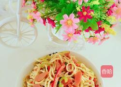 尖椒火腿炒面的做法图解6