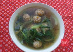 油菜丝汆丸子的做法图解5