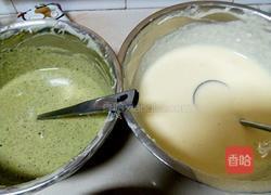 椰香抹茶花纹蛋糕的做法图解16