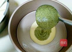 椰香抹茶花纹蛋糕的做法图解18