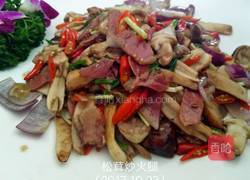 松茸炒火腿的做法图解5