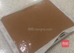 可可蜜豆蛋糕卷的做法图解8