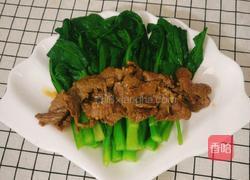 牛肉炒菜心的做法图解3