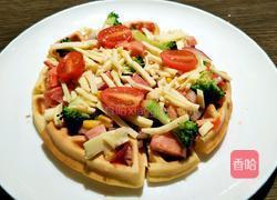 华夫饼披萨微波炉版的做法图解3