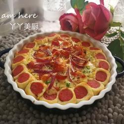 火腿圈香肠披萨的做法[图]