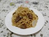 牛筋丸黑椒汁炒面