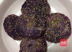 紫薯芝麻饼的做法图解6