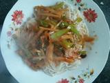 土豆丝辣椒丝拌面