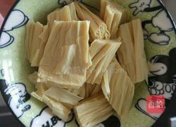 红烧豆腐泡腐竹油菜的做法图解1