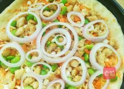鸡脯肉田园蔬菜披萨的做法图解10