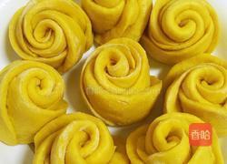 南瓜玫瑰花卷的做法图解5