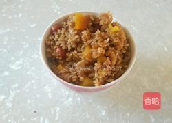 快手版腊肠南瓜蒸饭的做法图解6