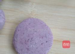 芝士爆浆芋头紫薯饼的做法图解7