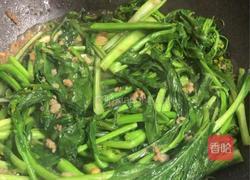 家常肉沫炒菜心的做法图解9