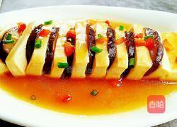 煎香菇片蒸豆腐的做法图解9