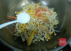 彩椒炒豆芽的做法图解5