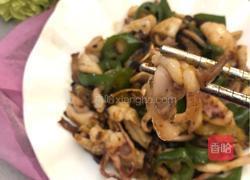 腊味豉椒炒鲜鱿的做法图解9