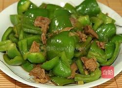 青椒炒肉的做法图解6