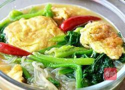 粉条鸡蛋炖菠菜的做法图解6