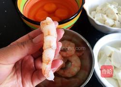 虾仁豆腐蒸水蛋的做法图解3